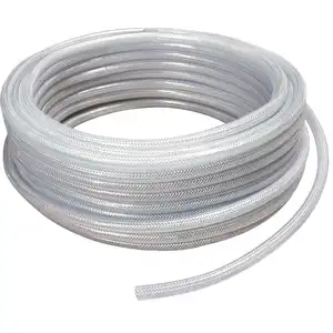Clear Plastic Viny Tubing Fiber Braided Reinforced PVC Tube Pipe Hose for Water Transfer with Customized Size