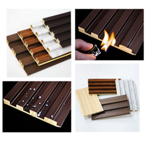 แผ่นไม้ไผ่ผนังกันไฟสำหรับกันน้ำแผ่นไม้พีวีซีพีวีซีร่องดีไซน์แบบ3D ทันสมัย - Product Image 6