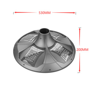 Kit de Luz Solar para Jardín, Integrado, Redondo, de Aluminio, Iluminación LED para Exteriores, Resistente al Agua, Independiente, 12V DC, Célula Solar Mono Si - Product Image 5