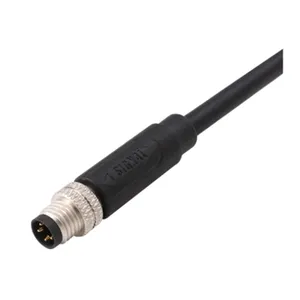 Cables Ethernet industriales resistentes al agua serie M8 construidos con chaqueta de PVC/PUR Cable blindado con conector hembra serie M8