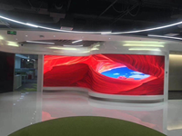 Écran LED incurvé MCOB anti-collision GOB en option, IP45, résistant à la poussière et à l'eau  Revêtement mural décoratif anti-éclaboussures pour bar, KTV, boîte de nuit