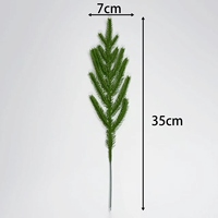 YL Branche artificielle personnalisée en forme de cône de pin, plante suspendue, accessoires pour sapin de Noël, écologique, 35 cm, plastique vert