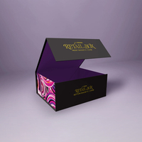 Boîte d'expédition en carton ondulé haut de gamme, écologique, avec logo personnalisé, matériaux recyclés, design pliable, fermeture magnétique, boîtes rigides