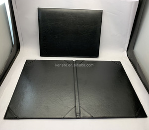 Carpeta de Certificados A4 de Cuero PU Negro con Logotipo Personalizado en Relieve, Porta Certificados de Cuero Sintético Personalizado - Product Image 5