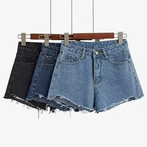 Hot sale summer sexy ripped high waist women's short jeans