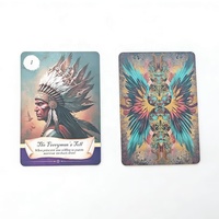 Boîte personnalisée avec couvercle et fond pour jeu de cartes de tarot, logo et design professionnels acceptés, cartes d'oracle personnalisées CMYK avec ruban
