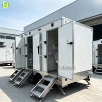 Remorque de toilettes mobiles de luxe Goeasy pour camping en plein air, douche et toilettes portables