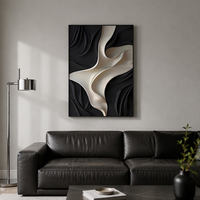 Peinture à l'huile sur toile abstraite Wabi Sabi, faite à la main, texture 3D, œuvre d'art minimaliste, 30x40cm, décoration murale moderne pour salon