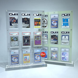 Étui de présentation pour cartes de basket-ball RC <span class=keywords><strong>Rookie</strong></span> avec protection UV, brillance, PSAed Gem Mint, support acrylique transparent, 9 emplacements, BGS CGC, cartes classées - Product Image 1