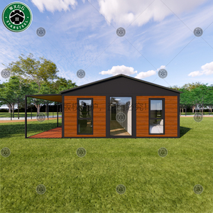 Cabaña Prefabricada Modular con Terraza Exterior, Estructura de Acero Ligero, Paneles con Acabado de Madera, Casa Vacacional - Product Image 4