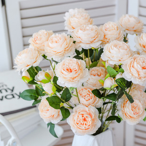 Fleurs artificielles de ranunculus en soie 30cm-100cm Blanc Rose Rouge Bleu Champagne Orange Décoration d'intérieur Décoration de mariage - Product Image 1
