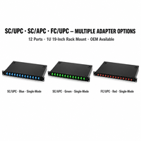 1U 12 Portlu Fiber Optik Patch Panel, Sürgülü Çekmece ve Eklem Tepsisi ile 19 İnç Raf Montajı için SC FC LC uyumlu