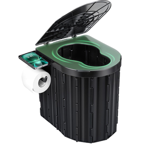 <span class=keywords><strong>Toilette</strong></span> pliante de voyage portable avec couvercle et porte-papier Pot compact <span class=keywords><strong>pour</strong></span> voiture <span class=keywords><strong>Toilette</strong></span> de camp <span class=keywords><strong>Toilette</strong></span> portable <span class=keywords><strong>pour</strong></span> <span class=keywords><strong>camping</strong></span> randonnée - Product Image 2