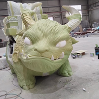 Patung Maskot Fantasi Fiberglass Kustom untuk Proyek Dekorasi Taman Hiburan, Produsen Patung Kartun FRP Modern