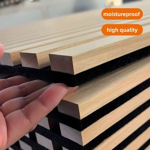 Panneaux muraux acoustiques décoratifs en bois SHENGCHENG, matériau d'absorption acoustique, revêtement mural en bois, panneaux muraux insonorisants - Product Image 3