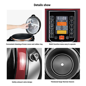 La Mejor Olla a Presión Eléctrica de 12 Litros con Recipiente Interior de Acero Inoxidable, Inteligente y Digital - Product Image 4