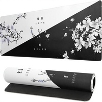 Tapis de souris de jeu personnalisé avec logo, imperméable, écologique, format étendu 31,5x11,8 pouces, impression par sublimation CMYK, motif Sakura japonais, antidérapant