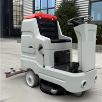 Autolaveuse industrielle électrique autoportée avec batterie, largeur 500 mm, brosse simple, pour le nettoyage des sols en résine époxy en usine