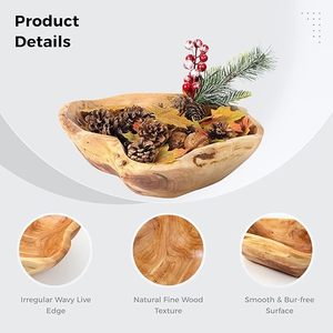 Bol sculpté artisanal de luxe en cèdre naturel et <span class=keywords><strong>racine</strong></span> de <span class=keywords><strong>sapin</strong></span> chinois Guan Sen, style vintage, très demandé - Product Image 6