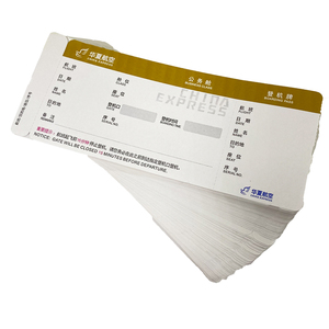 Étiquette en carton personnalisée en usine, impression numérique 210 g/m², carte d'embarquement/billet d'avion, fabricant OEM - Product Image 2