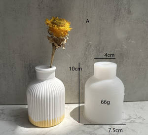 VS014 <span class=keywords><strong>Moule</strong></span> en Silicone Fait Main 3D <span class=keywords><strong>pour</strong></span> Pot de Fleur en Plâtre de Ciment ou Vase en Céramique, Décoration Maison DIY - Product Image 4