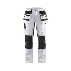 BLAKLADER - 791010001099D25 Women's <b>painter</b> trousers with stretch <b>White</b>/Black - EAN 7330509629499 WORK TROUSERS - Product Image 1
