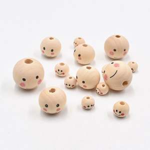 Juguetes para bebés Llaveros Decoración Láser sin terminar Cuentas sueltas Cuentas de madera DIY Lotus Natural No pintado 20mm Madera Estándar Bueno CN;GUA - Product Image 1