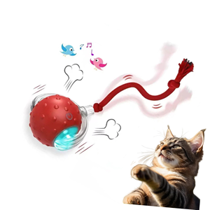 Balle interactive intelligente pour chat, jouet d'intérieur à roulement rapide sur tapis, avec sons et mouvements, pour stimuler le jeu de votre chat - Product Image 1