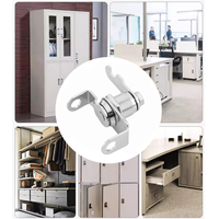 Serrure à came rotative à 360° sans clé, moderne, avec bouton en plastique et noyau en fer, pour mobilier d'extérieur et usage extérieur