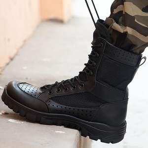 מגפי ציד איכותיים, שחורים, לסביבת ג'ונגל ומדבר, מגפי אוקספורד מעור, לאימונים טקטיים בחוץ - Product Image 5