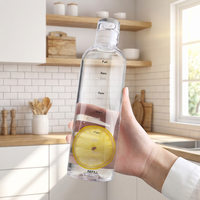 Bouteille d'eau en verre, bouteille à boire 750 ml, bouteille en verre borosilicate pour l'eau, logo personnalisé, bouchon à vis, réutilisable