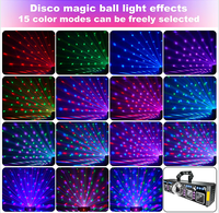 Lumière de fête disco 5 en 1, 96 motifs laser, boule magique LED Wash, stroboscope doré, éclairage de scène UV pour fête à domicile, DJ, CE ROHS