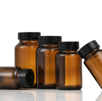 Bouteilles en verre ambré à large ouverture de 100cc, 200cc, 250cc, 300cc, 400cc, 500cc, 750cc, avec col 38-400, pour médicaments