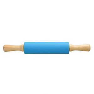 Custom Backing Non Stick Surface Durable Wooden Handle Food Grade <b>Silicone</b> Rolling Pin Dough Roller - Product Image 3