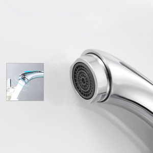 आधुनिक एकल-छेद बाथरूम सिंक नल क्रोम स्टेनलेस स्टील डेक माउंट पानी मिक्सर बेसिन नल - Product Image 4