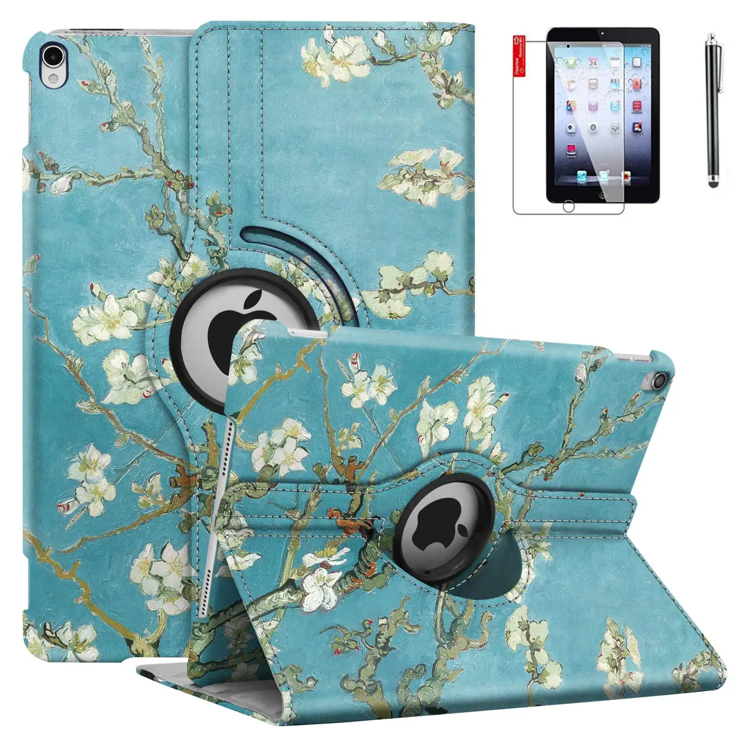 2022 NEW Hot sales Tablet computer pattern rotating leather case ipad3 rotating litchi pattern leather case for Apple iPad