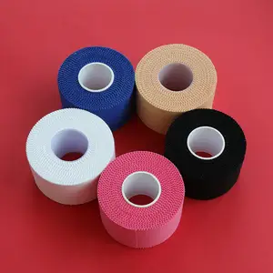 Goedkope Fabriek Verkopen Katoen Rayon Zinkoxide Bandage Stijve Strapping Dierenarts Wrap Atletische Sporttape Voor Training