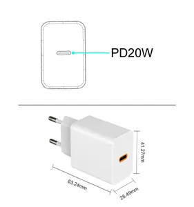 20W envío de la gota PD qc3.0 rápido US Europa au enchufe USB cargador de pared para iPhone 7 11 12 13 14 pro Max con enchufe apple