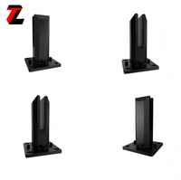 Rampe d'escalier carrée en acier inoxydable poli miroir Tezen avec support de verre, assemblage complet, résistante à la rouille, quincaillerie extérieure DIY