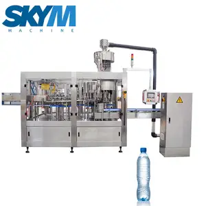 China factory manufacture stainless steel newest full automatic plastic bottle water filling packing machine
