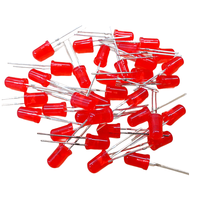 Diode LED rouge à tête ronde, lentille diffuse teintée, fréquence 6,8 Hz, flash T1 3/4 5 mm, 2,5-4,5 V, 0,1 W