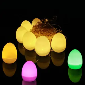 准备发货12 pcs发光二极管复活节彩蛋塑料发光模拟彩蛋灯复活节派对彩蛋复活节产品