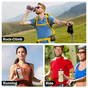 Tùy Chỉnh Biểu Tượng Ngoài Trời Chạy Chai Nước Uống 350Ml Tái Sử Dụng Xách Tay Thể Thao Có Thể Gập Lại Silicone Xử Lý Chai Nước - Product Image 6