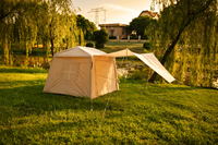 Carpa Inflable para Puerta Trasera de Auto, 380x230cm, Casa de Camping Trasera para SUV, Oxford 210D, PVC de Alta Resistencia, Columna de Aire, Portátil, Impermeable