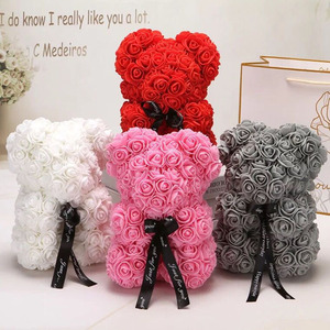 Bán Buôn Quà Tặng Ngày Valentine Bọt Nhỏ Rose Teddy Bear Với Hộp Quà Tặng - Product Image 3