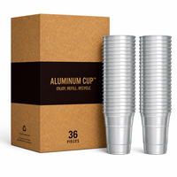 Commande minimum de 1000 pièces avec logo personnalisé – Gobelets jetables en aluminium de 18 oz avec logo, robustes, pour festivals, cadeaux, pré-remplis de glace