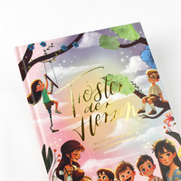 Livre d'images de luxe pour enfants, personnalisé, couverture rigide, reliure cousue, impression offset, dorure à chaud, vernis sélectif UV, gaufrage, haute qualité, format complet