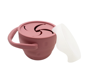 Tasse à collation pliable en silicone pour bébé et maman, avec couvercle, design élégant, pour aliments complémentaires, vaisselle pour bébé - Product Image 6
