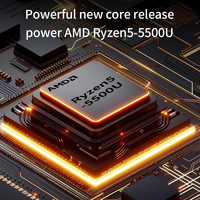 Ordinateur portable 16 Go DDR4 très rentable avec écran IPS AMD Ryzen 5 et clavier anglais pour usage professionnel et bureautique