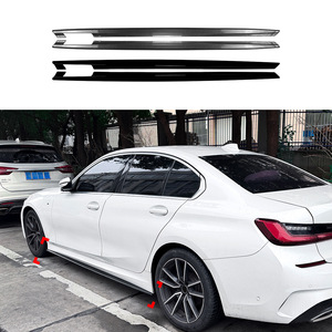 Bmw 3 Series G20 G21 Side Skirts Abs Piano Black Carbon Fiber Texture 2019+ M Sport Standard Wheelbase - Product Image 1